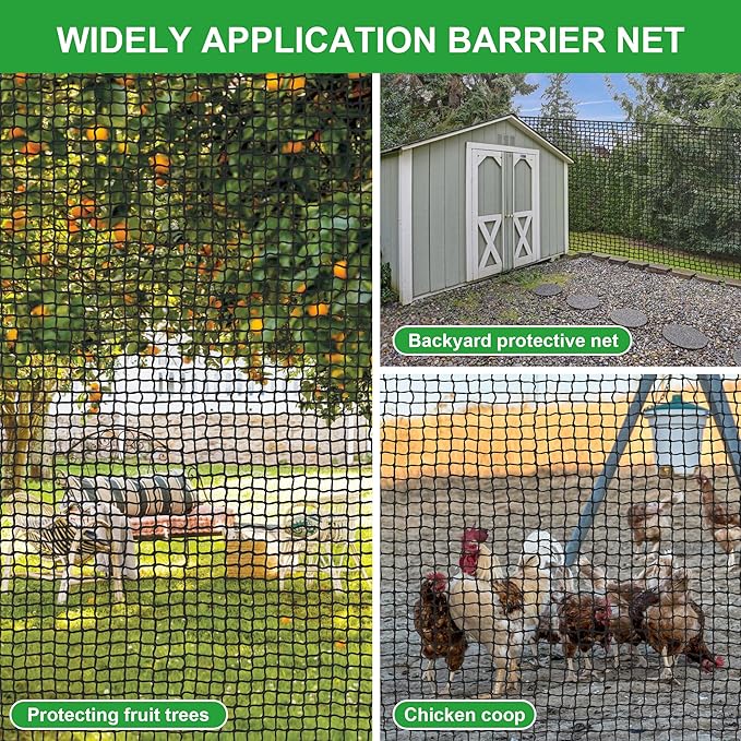 Heavy Duty Nylon Golf Batting Cage, 7.8-10ft Batting Cage Net with 10 Carabiners and 4 Tie Rope,Durable Golf Practice Net Batting Net for Backyard,Baseball Net Indoor Outdoor (ONLY NET)