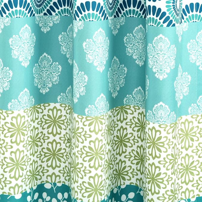 Lush Decor Bohemian Stripe Window Curtain Panels, Pair 52" W x 84" L Blue & - Image 3