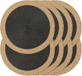 Round Placemats Set of 8, Woven Table Mats, Wide Edge, 15 Inch Diameter by Noctiflorous