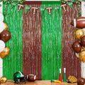 Browm and Green Fringe Curtain Party Streamers 2Pack 3.3 x 8.3 Ft Foil Fringe by UWPVOWSR