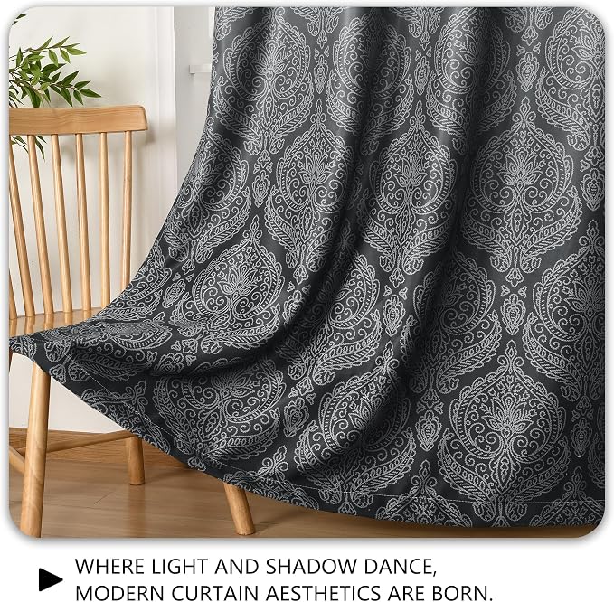 DWCN Black Blackout Curtains for Bedroom 54 Inch Long - Image 7