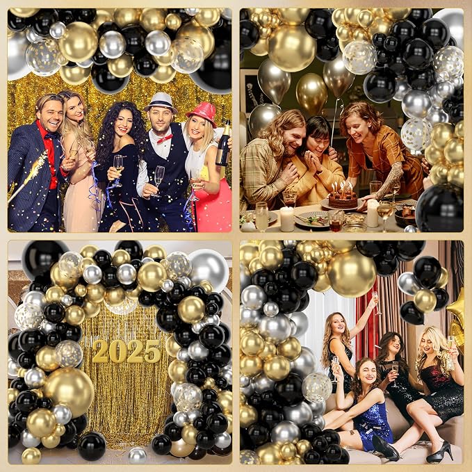 Amandir 153pcs Black and Gold Balloons Arch Garland Kit Different Sizes | 18 12 - Image 6