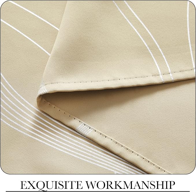 NICETOWN Kitchen Blackout Curtain Panels, Biscotti Beige, 42 by 54 Inch - Image 6