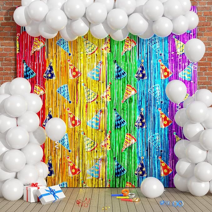 Rainbow Balloon Arch Garland Kit Birthday Party Decorations | Rainbow Foil by Payolorn