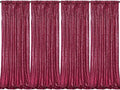 Burgundy Sequin Backdrop Curtains 4 Pcs 2ftx8ft Glitter Shimmer Fabric | by B-COOL