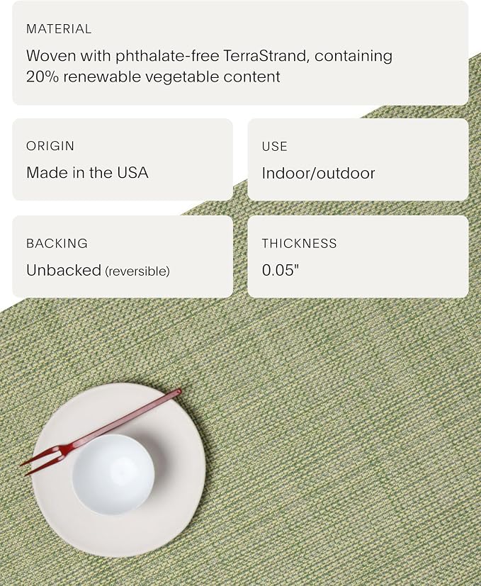 Chilewich Mini Basketweave Placemats, Woven Rectangle Placemats Set of 4 | Easy - Image 4