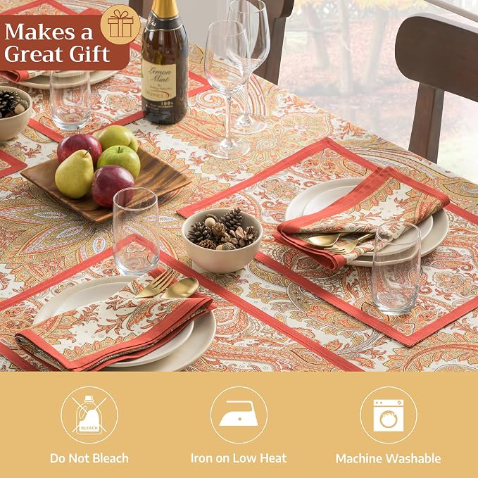 Maison d' Hermine Placemats Set of 4 Reusable 100% Cotton | Cloth Place Mats - Image 5