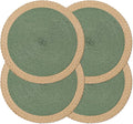 Round Placemats Set of 4, Woven Table Mats, Wide Edge, 15 Inch Diameter by Noctiflorous