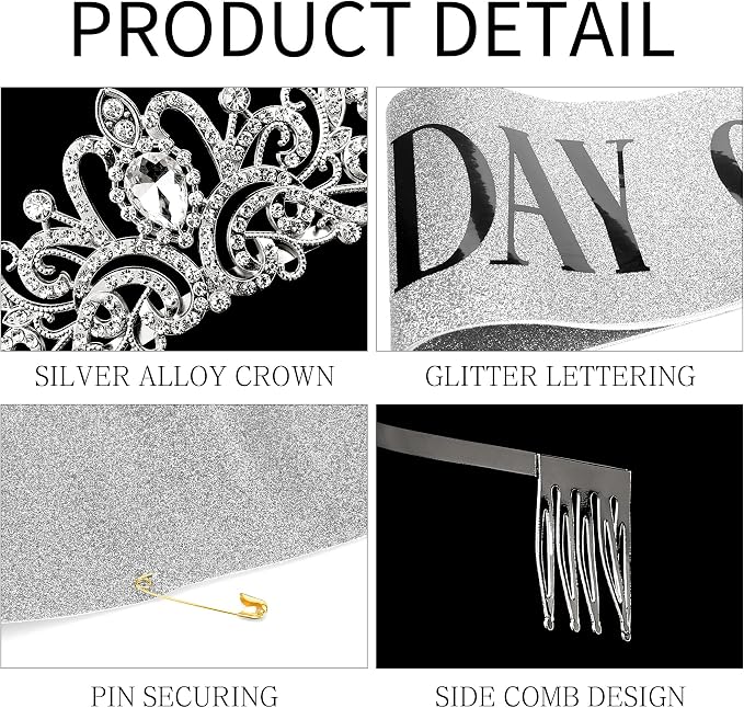 Fesciory Birthday Crown for Women, Adult Fit, Coming of Age Gifts & Halloween - Image 7