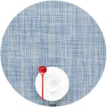 Chilewich Mini Basketweave Placemats, Round Woven Placemats Set of 4 | Reusable by Chilewich