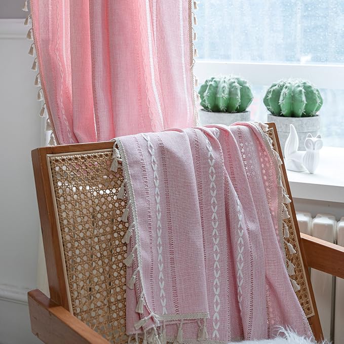Sutuo Home Boho Curtain for Bedroom Living Room Nursery Kitchen, Light - Image 4
