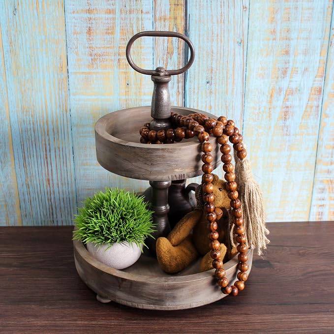 CVHOMEDECO. Wood Grain Beads Garland - Image 2