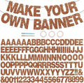 BEISHIDA Glitter Brown 116 PCS A-Z DIY Letter Custom Banner Party Decor | 111 by Beishida