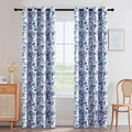 H.VERSAILTEX Blackout Curtains 84 Inch Length 2 Panels Set Floral Print Curtain by HVERSAILTEX
