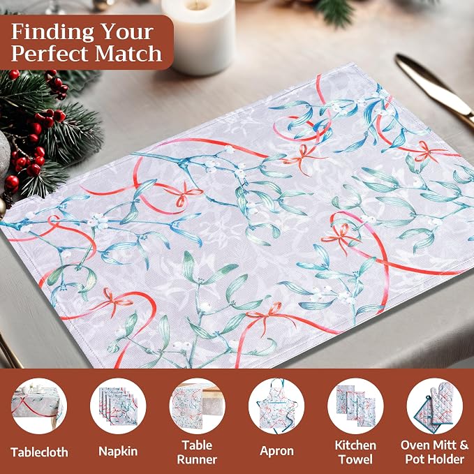 Maison d' Hermine Placemats Set of 4 100% Cotton Washable Cloth Place Mats - Image 4