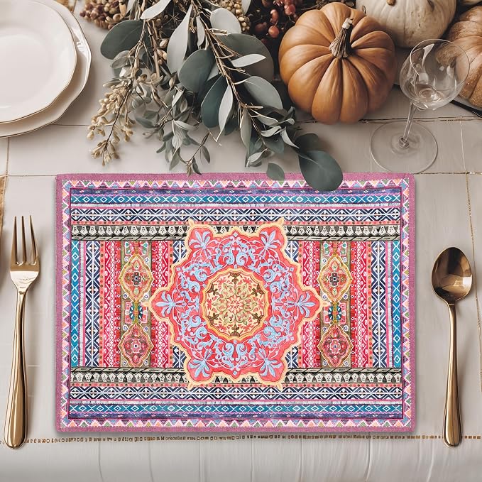 Maison d' Hermine Placemats Set of 4 Reusable 100% Cotton | Cloth Place Mats - Image 5