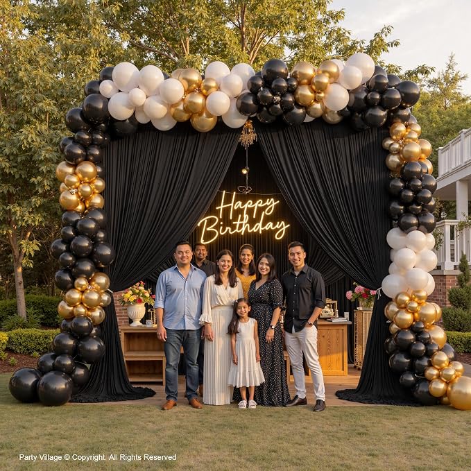 40ft×12ft Black Backdrop Curtain - Image 2
