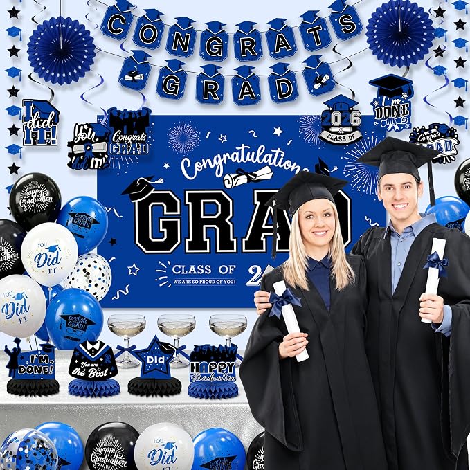 Party Spot！2026 Graduation Party Decorations-Class of 2026 Backdrop, Congrats - Image 7