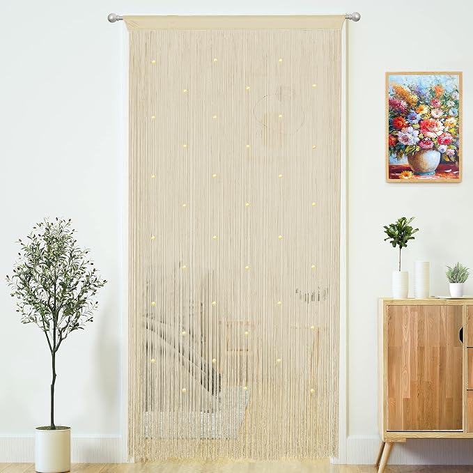 Beaded Curtain Door String Curtains by MakeLifeColorfulandSimple