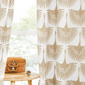 KGORGE Blackout Curtains Geometric Bird Pattern 52" x 120" Taupe 2 Panels | by KGORGE