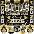 Graduation Decorations Class of 2026 Black and Gold Graduation Decorations by YTGUVBK