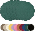 AHHFSMEI Round Faux Linen Placemats Set of 6 Heat Resistant Non-Slip Stain by AHHFSMEI