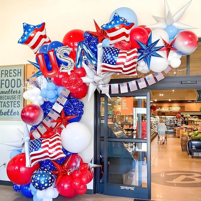 Patriotic USA&Star Flag Balloons 4th of July Independence Day Party Decor | USA - Image 3