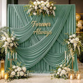 12ft x 10ft Grayish Green Backdrop Curtains by CO-AVE