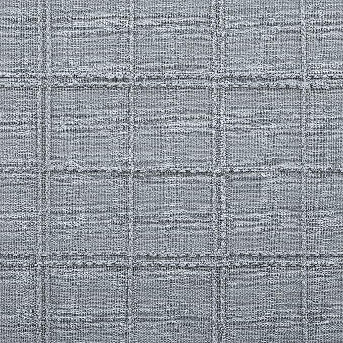 Linen Checked Farmhouse Table Runner, 13x90 Inches Chambray | Raised Grid Design - Image 6