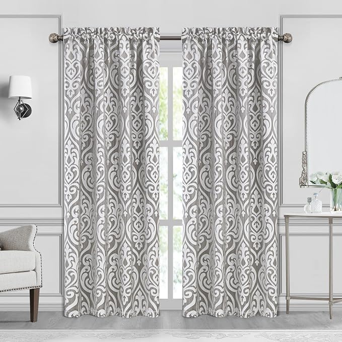 Loom and Mill Modern Damask Curtains by LoomandMill