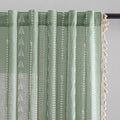Boho Sage Green Curtains 63 inch Long by MEETSKY