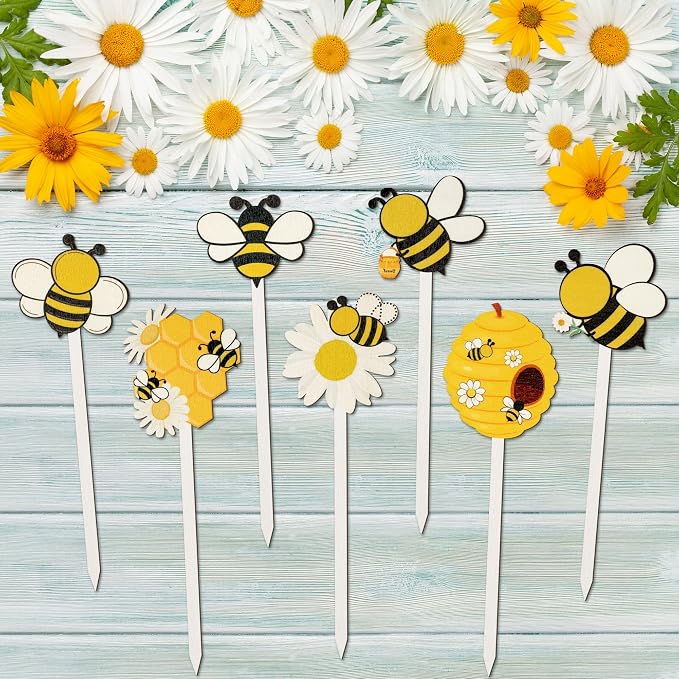 TICIAGA Summer Bee Wooden Picks - Image 3