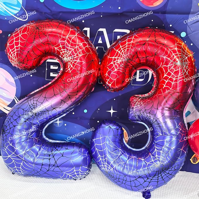 40 In Red And Blue Birthday Theme Large Number 2 Balloon | Giant Large Helium - Image 6