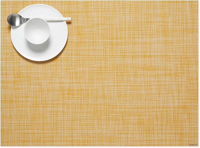 Chilewich Mini Basketweave Placemats, Woven Rectangle Placemats Set of 4 | Easy by Chilewich