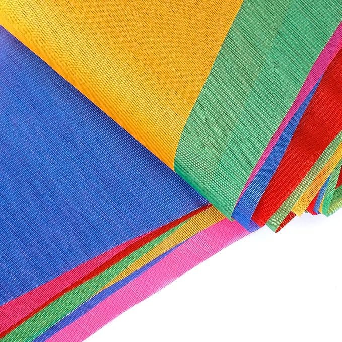 YGEOMER 300pcs Colorful Pennant Banner Flags, 375ft Multicolor Banners Carnival - Image 3