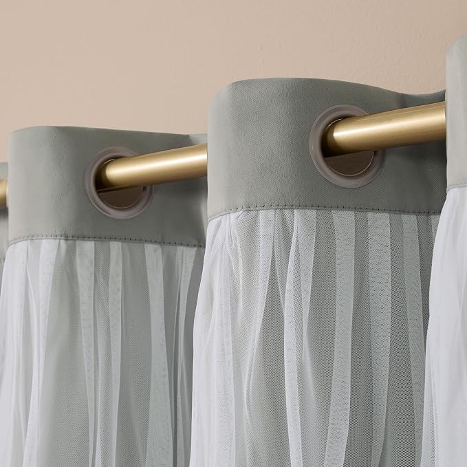 TOWN & COUNTRY LUXE Talia Double Layer Indoor Curtains, Sheer and Room - Image 5