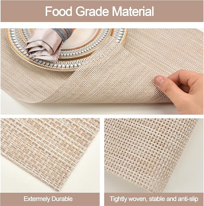 SLKQG Beige Placemats Set of 4 - Image 4