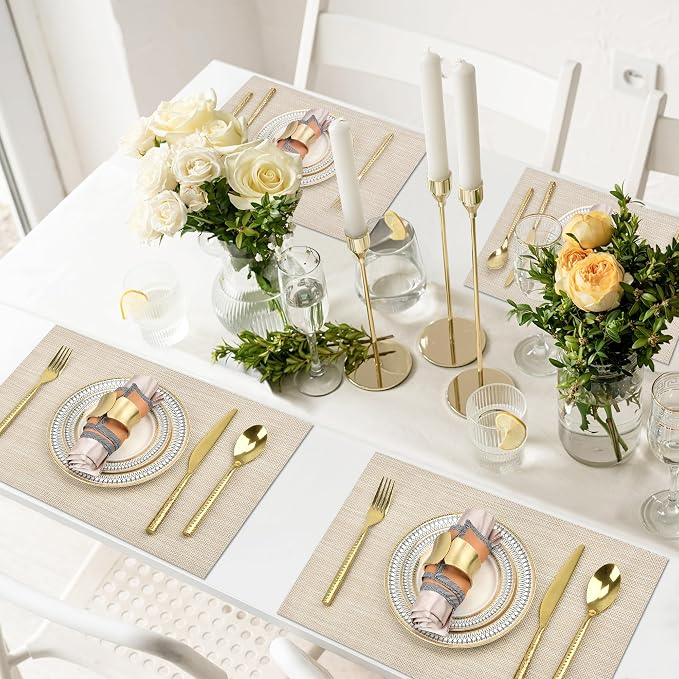 SLKQG Beige Placemats Set of 4 - Image 7
