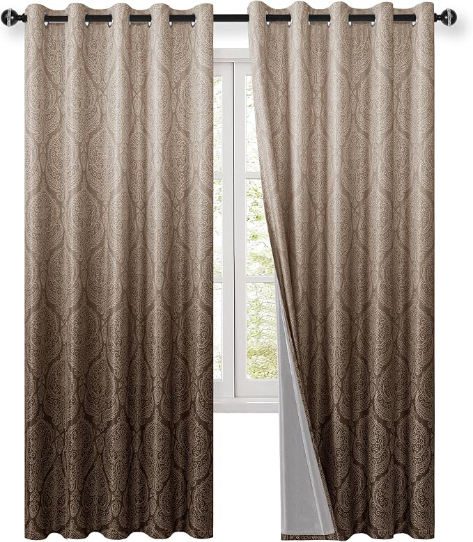 DWCN Brown Blackout Curtains for Bedroom 84 Inch Long - Image 9