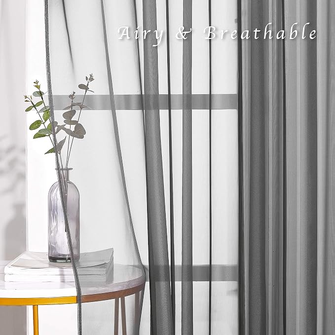 NICETOWN Transparent Sheer Curtains Panels - Image 6