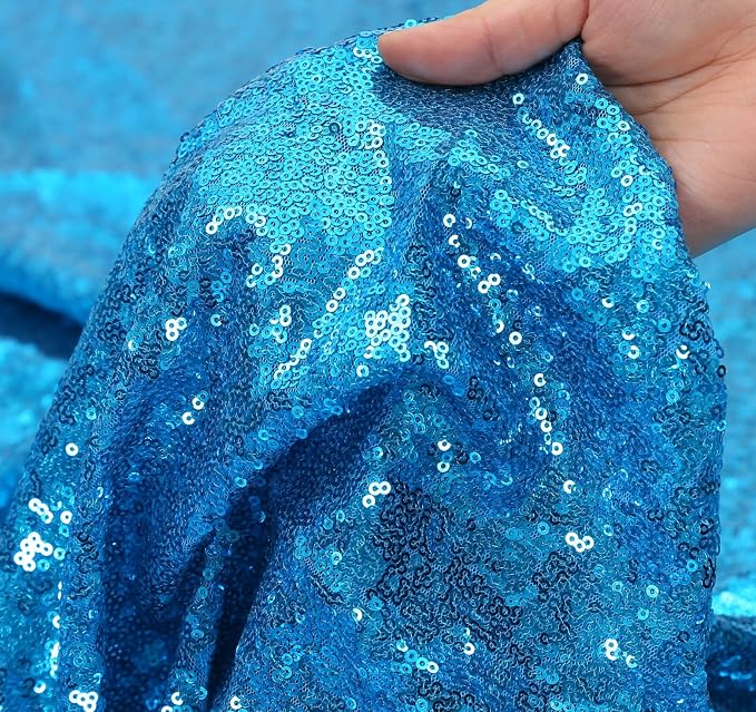 Eternal Beauty Turquoise 3mm Sequin Backdrop 10x10 Ft - Image 6