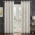 NICETOWN Gold Foil Printed 100% Blackout Floral Curtains by NICETOWN