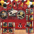 Black and Red Graduation Decorations Class of 2026 by UJoyant