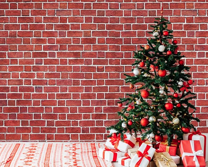 VitalCozy 10 x 8 ft Red Brick Wall Backdrop Fabric Brick Photo Background | - Image 5
