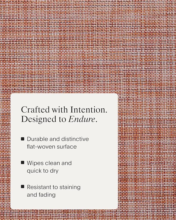Chilewich Mini Basketweave Placemats, Round Woven Placemats Set of 4 | Reusable - Image 3