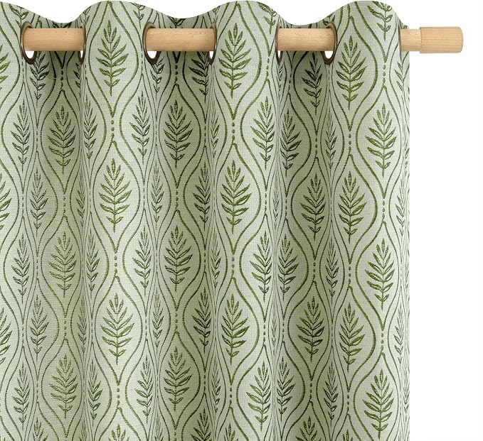 BGment Olive Green French Country Curtains 63 Inches Long by BGment