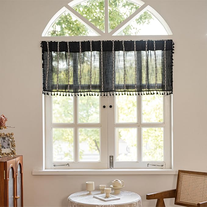 Sutuo Home Boho Valance Curtain Tier 36 inches by SutuoHome