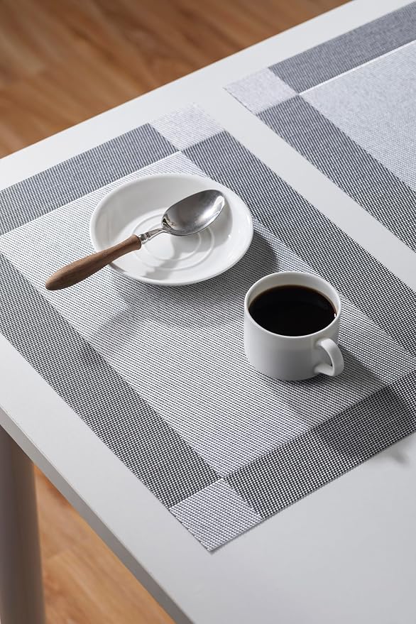 LEXMORE Placemats Set of 8 Vinyl/Plastic Woven Place Mats - Image 6