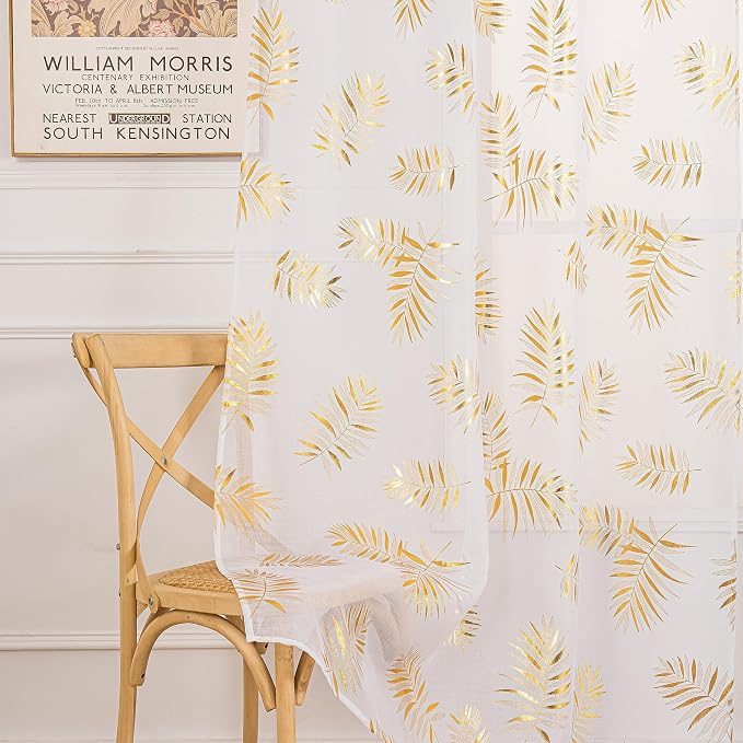 Sutuo Home White Sheer Curtains 84 Inches Long 2 Panels Set, Privacy Voile - Image 6