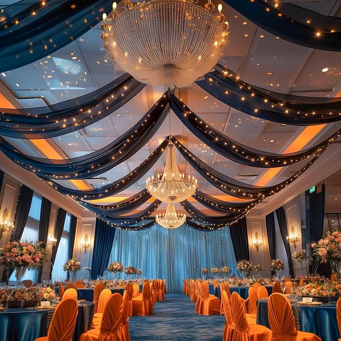 6 Panels Black Ceiling Curtains - Image 8
